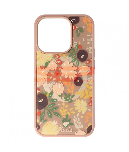 Husa iPhone 15 Pro, Antishock cu functie Magsafe, 3D Flowers2